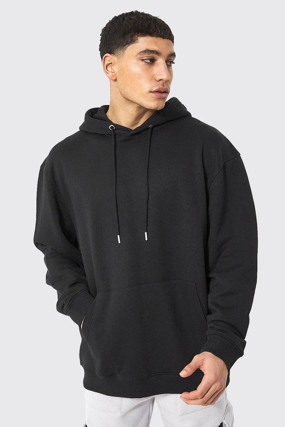 Boohoo oversized head hoodie, black