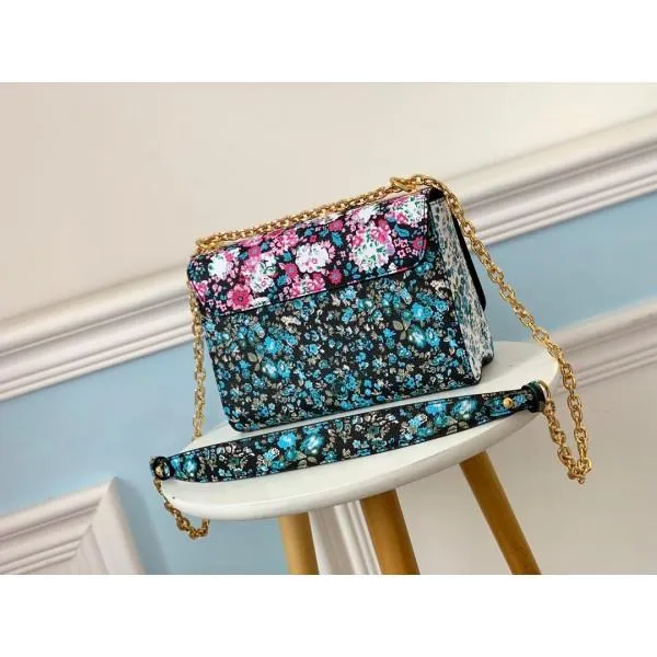 Floral Print Twist Mm Chain Shoulder Bag M55037 Red 2019 Collection