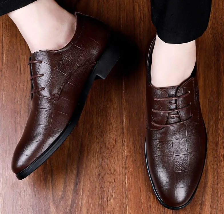 Men's Fashion Sneaker Oxford Shoes Breathable Leather Formal Business Comfortable Dress Shoes for Men