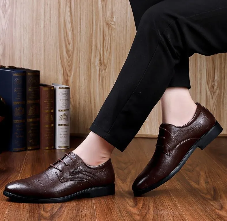 Men's Fashion Sneaker Oxford Shoes Breathable Leather Formal Business Comfortable Dress Shoes for Men
