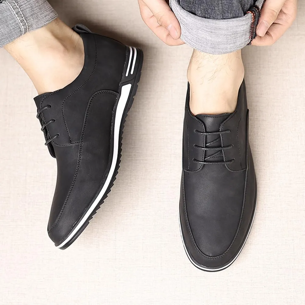 Men's Oxford Shoes Stylish Lace Up Comfortable Casual Walking Business Driving Dress Shoes