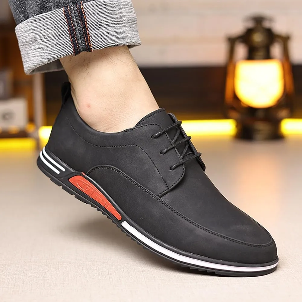 Men's Oxford Shoes Stylish Lace Up Comfortable Casual Walking Business Driving Dress Shoes