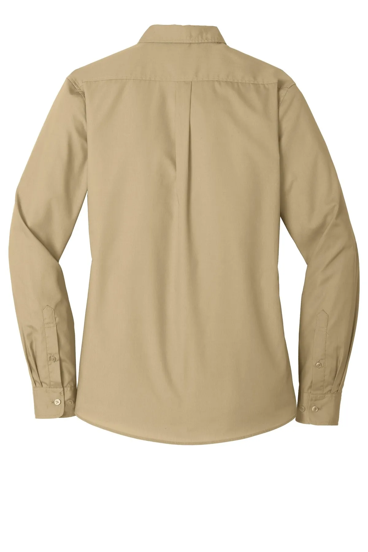 Port Authority Ladies Long Sleeve Carefree Poplin Shirt. LW100