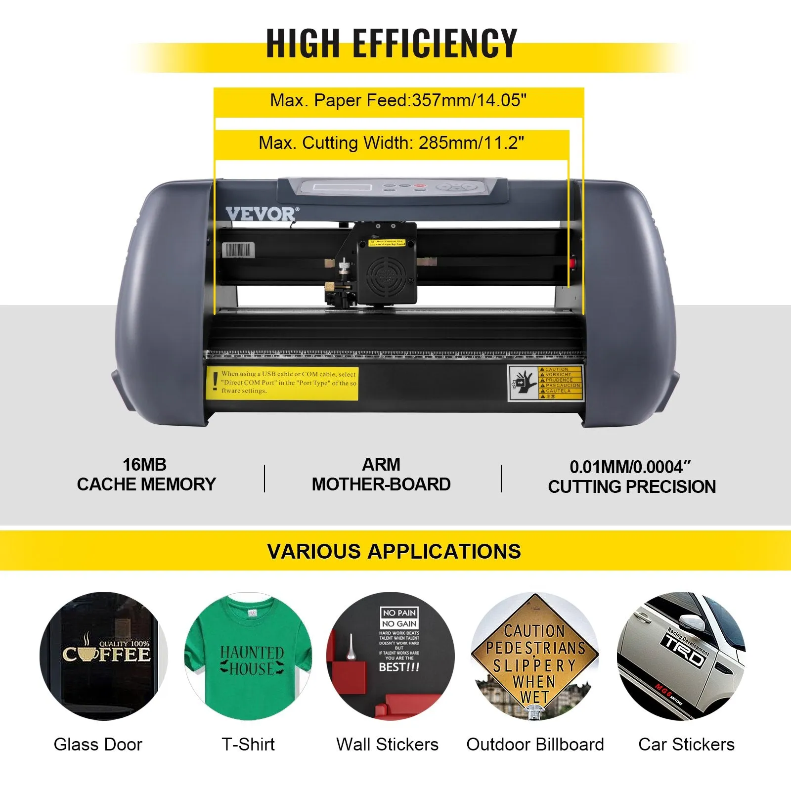 Vevor Vinyl Cutter Machine 14" Plotter Printer Adjustable Force and Speed New