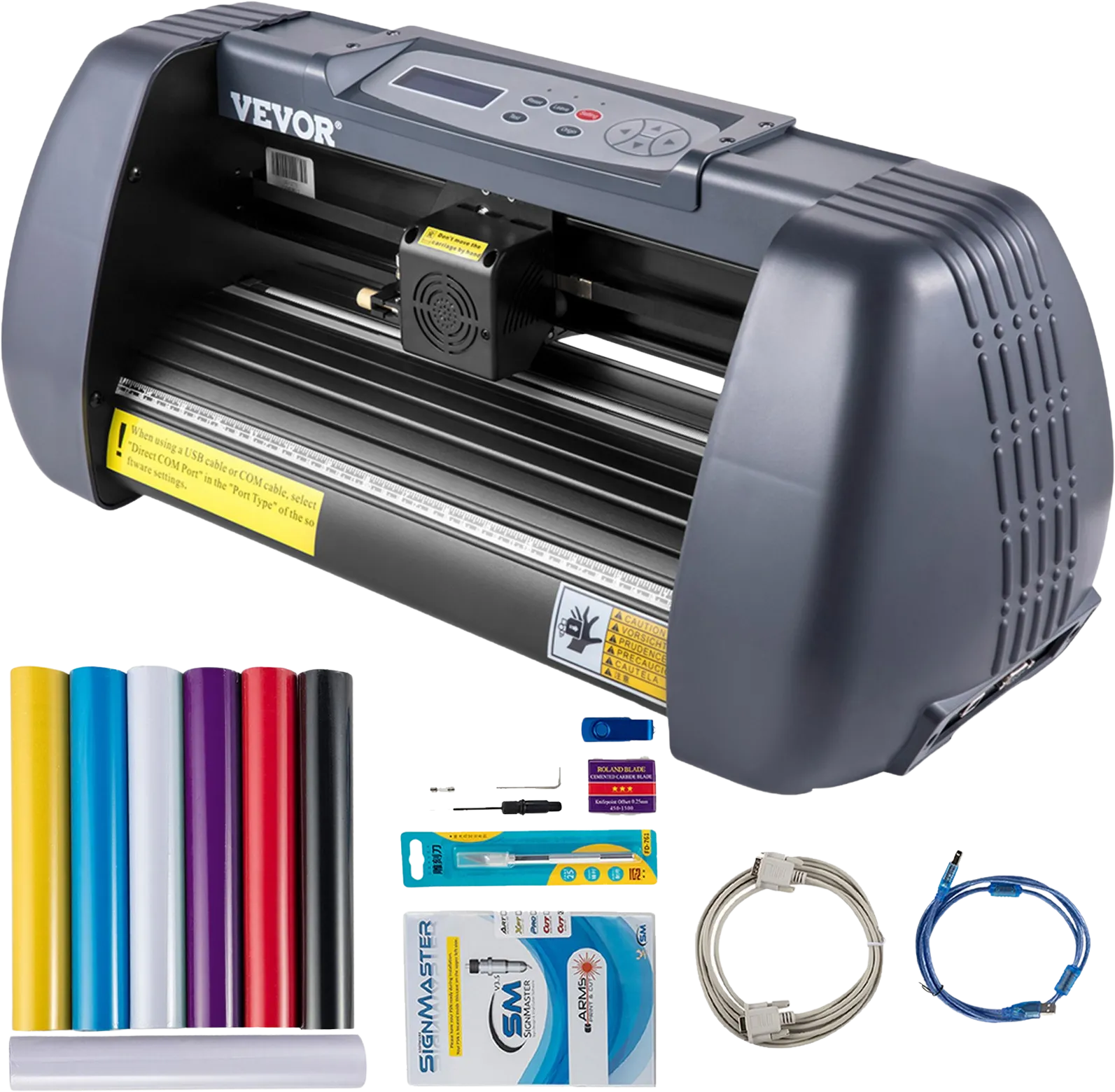 Vevor Vinyl Cutter Machine 14" Plotter Printer Adjustable Force and Speed New