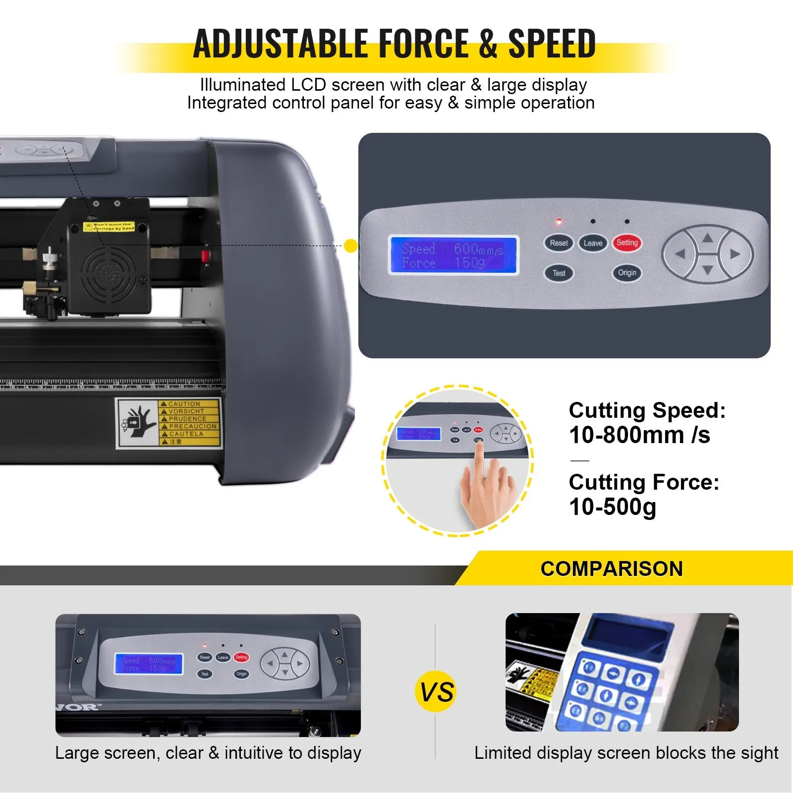 Vevor Vinyl Cutter Machine 14" Plotter Printer Adjustable Force and Speed New
