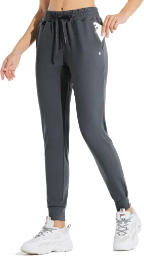 Willit Women's Fleece Lined Joggers Warm Pants Running Thermal Sweatpants Winter Athletic Hiking Water Resistant with Pockets