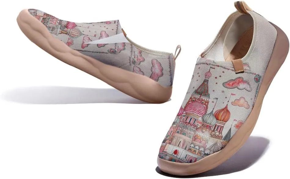 Women's Art Illustration Slip-on Shoes Vibrant Floral Casual Loafers Lightweight Comfortable Travel Footwear
